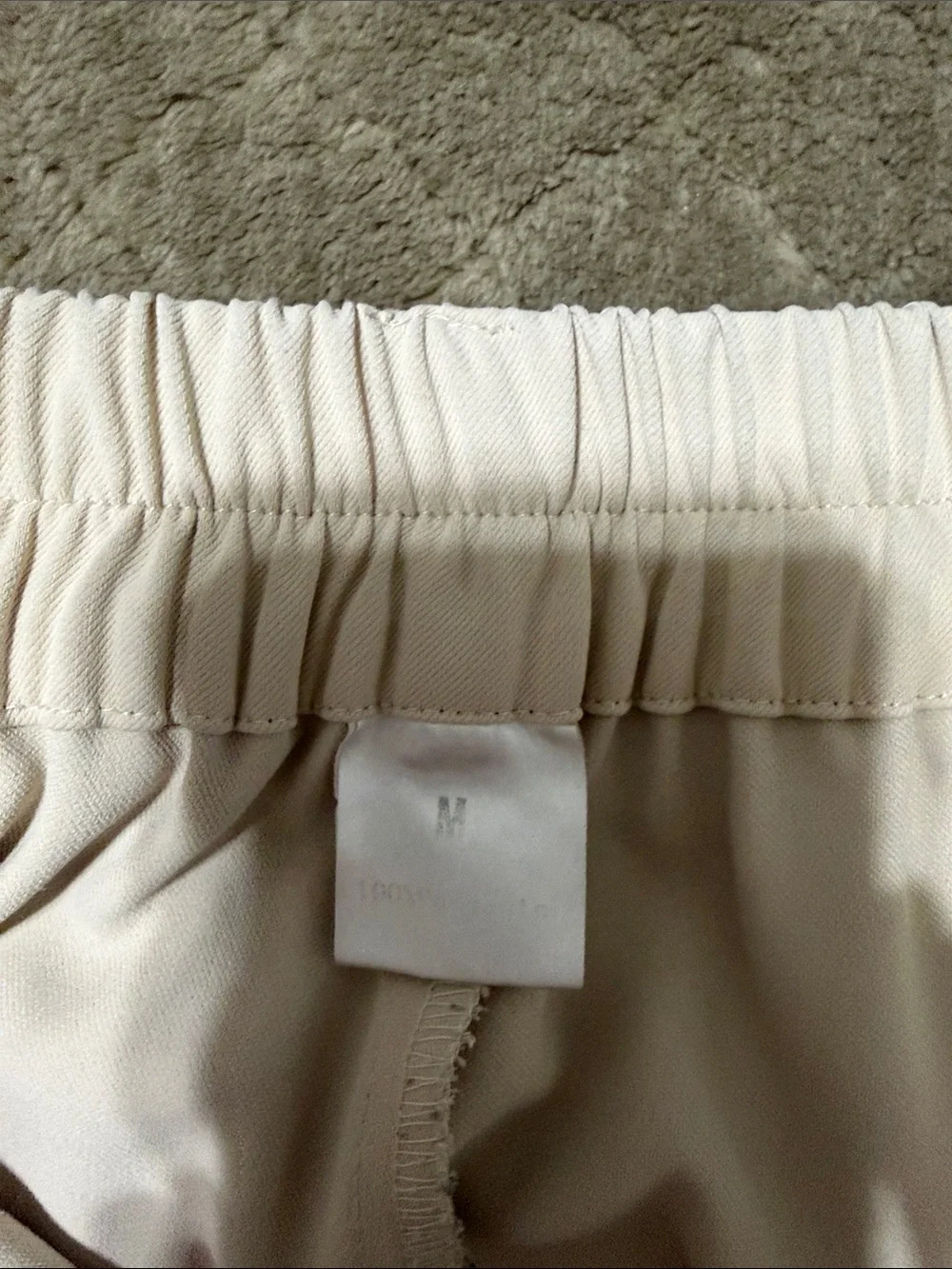 HALARA Cream Wide-Leg High-Rise Pants